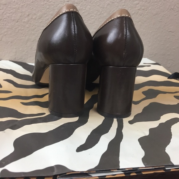 Cole Haan tan and brown leather heels size 7.5 - Picture 4 of 8